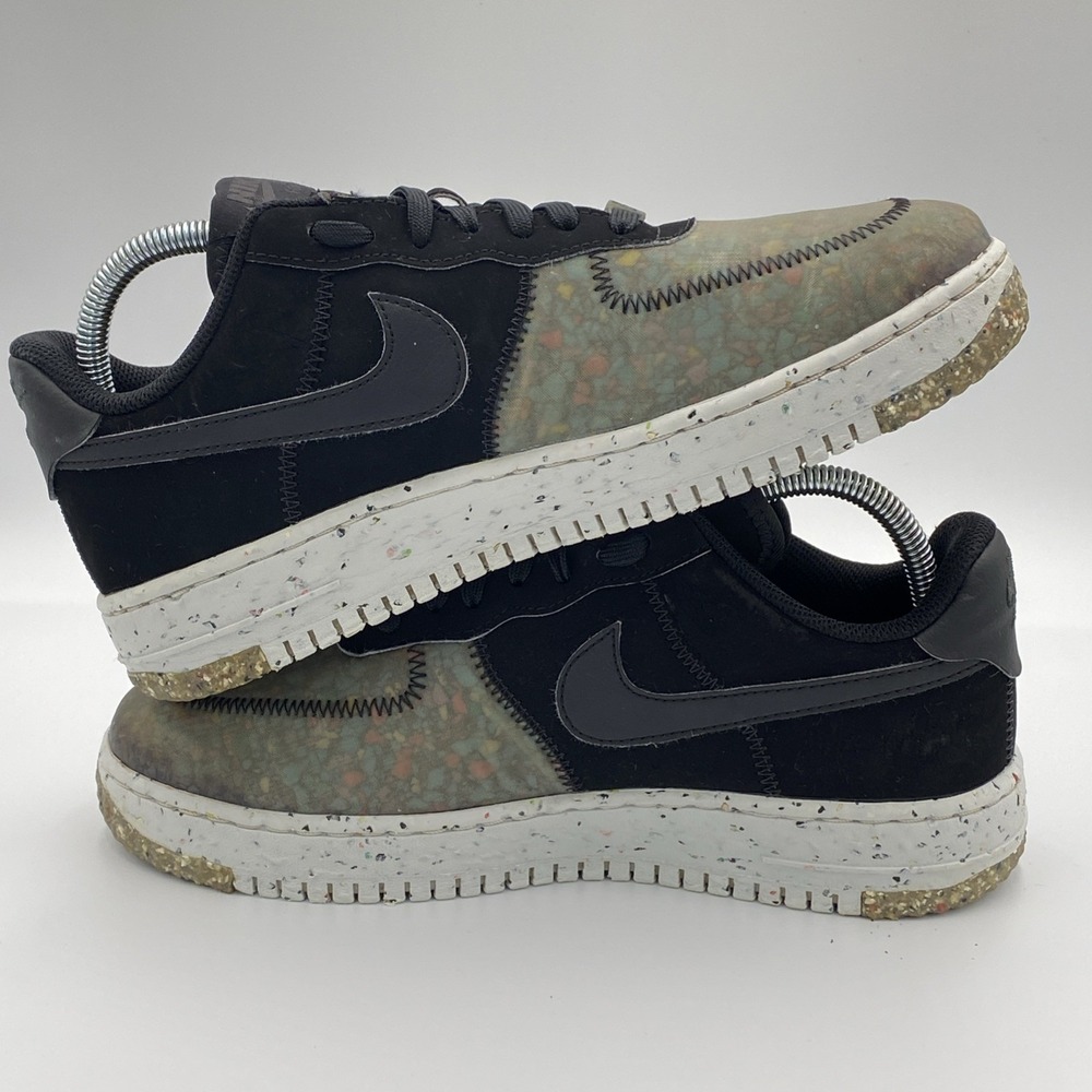 Nike Air Force 1 Crater Men's 7.5 Recycled Black Photon Dust Sneakers CZ1524-002 - Picture 6 of 8